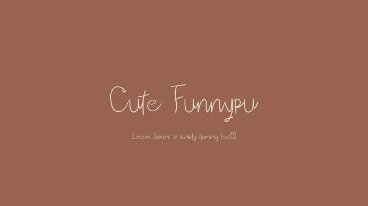 Cute Funnypu Font