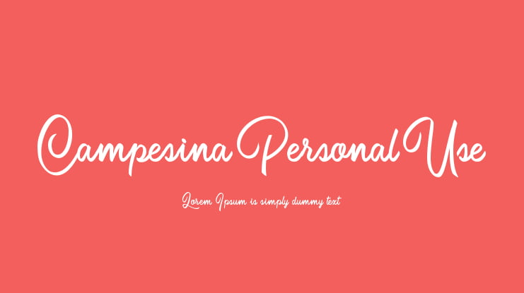 Campesina Personal Use Font