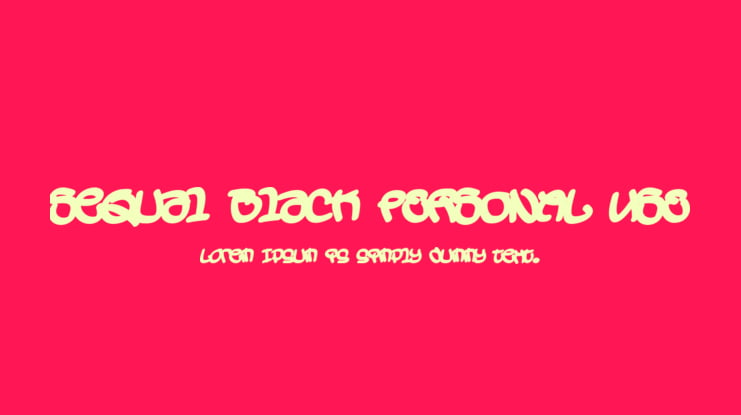 Sequal Black PERSONAL USE Font Family