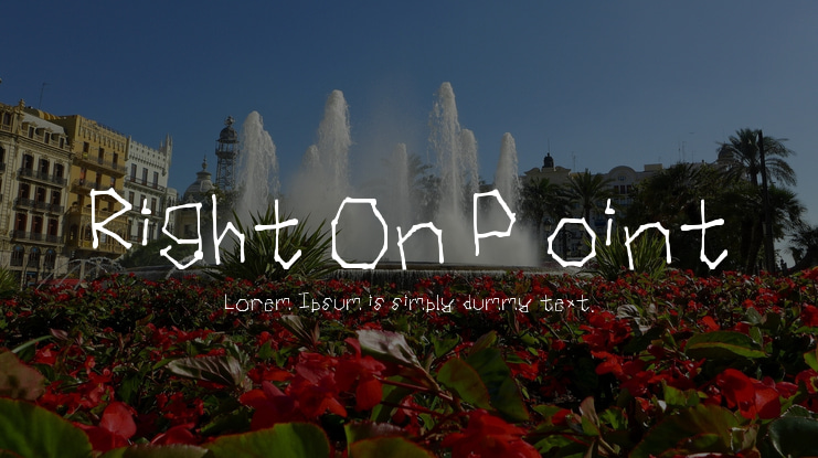 Right On Point Font