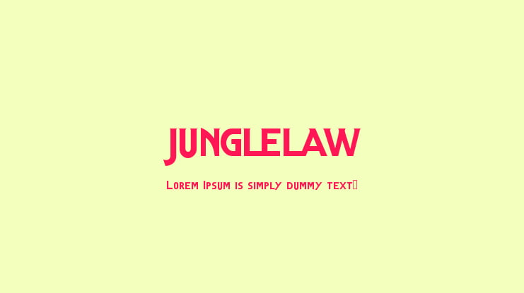 junglelaw Font