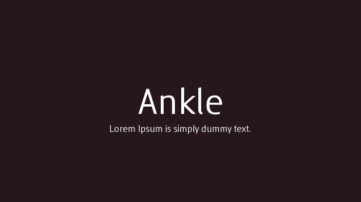 Ankle Font Family