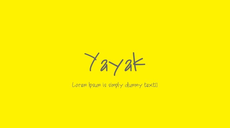 Yayak Font