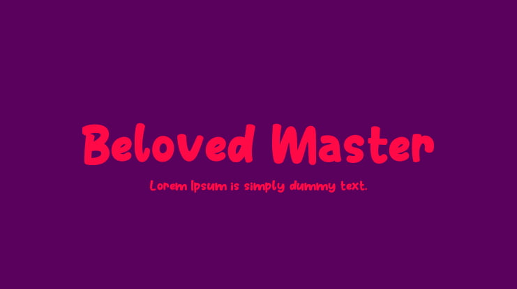 Beloved Master Font