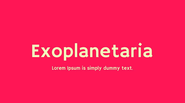 Exoplanetaria Font
