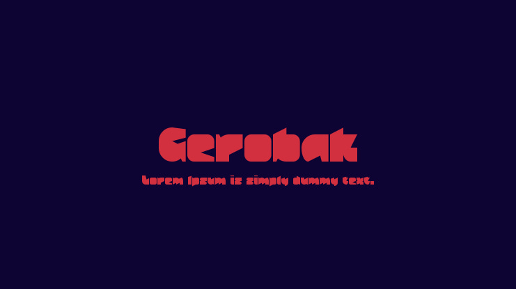 Gerobak Font