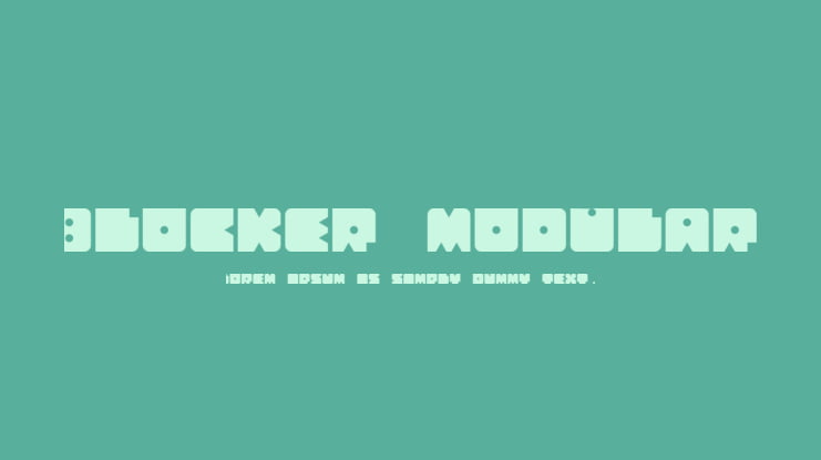Blocker Modular Font
