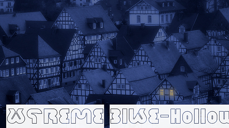 XTREME BIKE-Hollow Font Family