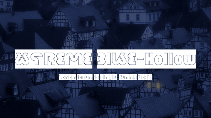 XTREME BIKE-Hollow Font Family