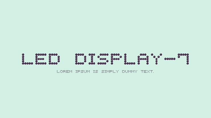 LED Display-7 Font