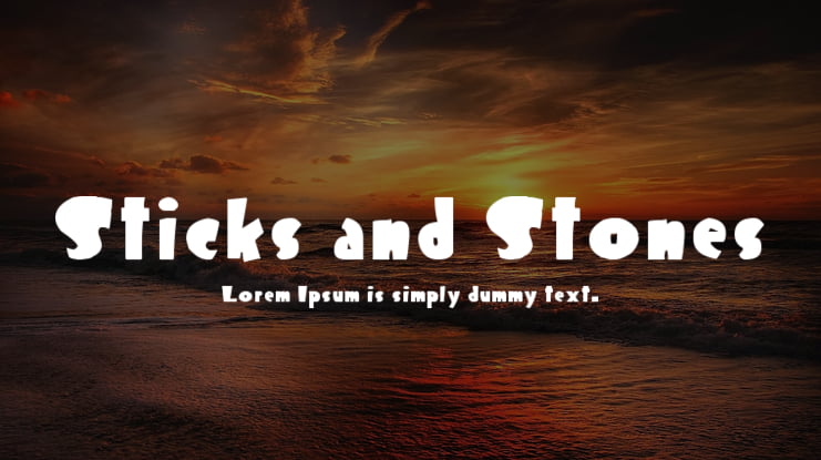 Sticks and Stones Font Family