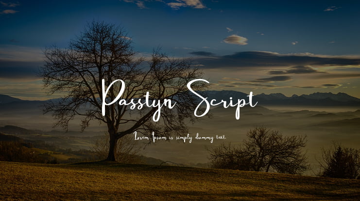 Passtyn Script Font