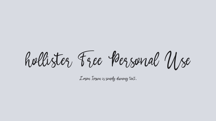 hollister Free Personal Use Font