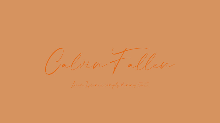 Calvin Fallen Font