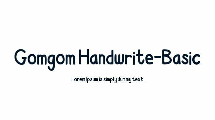 Gomgom Handwrite-Basic Font