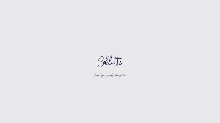Coklatte Font