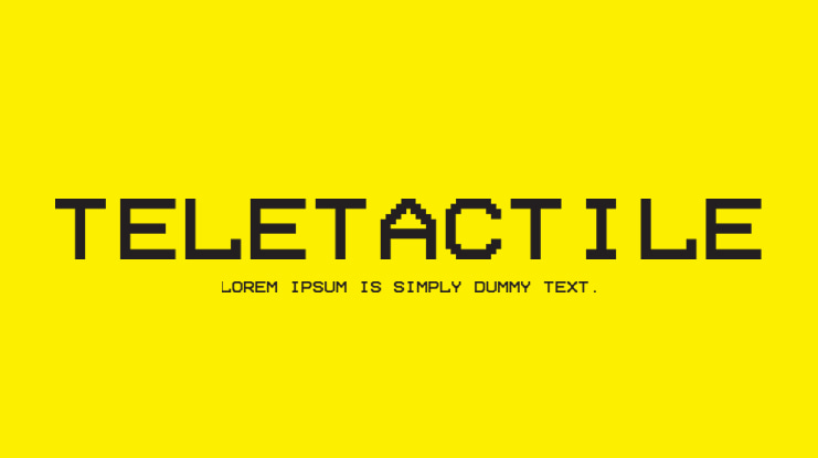 Teletactile Font