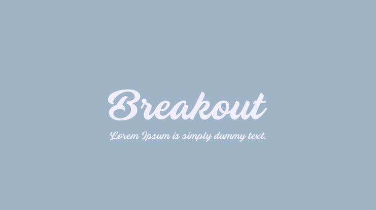 Breakout Font