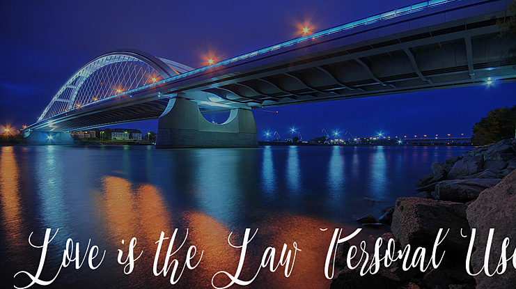 Love is the Law Personal Use Font