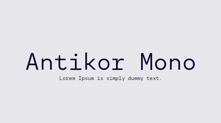 Antikor Mono Font Family