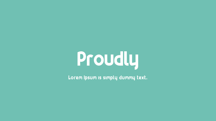 Proudly Font