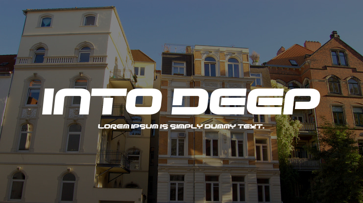 Into Deep Font Family