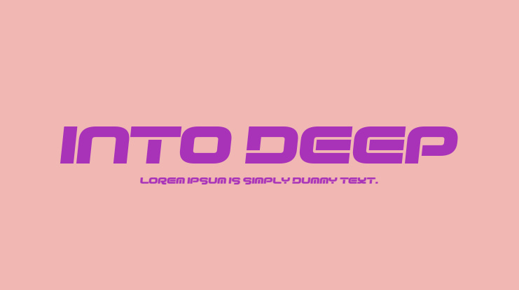 Into Deep Font Family