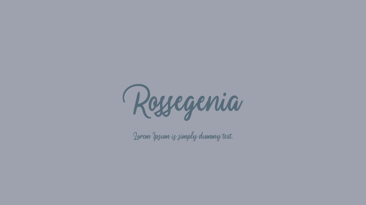 Rossegenia Font