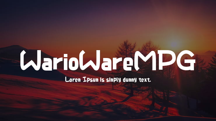 WarioWareMPG Font