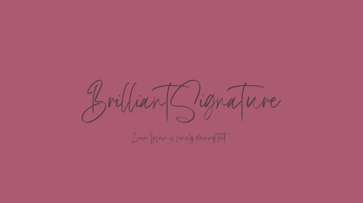 BrilliantSignature Font