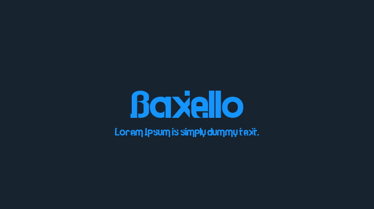 Baxello Font