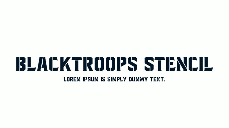 Blacktroops Stencil Font