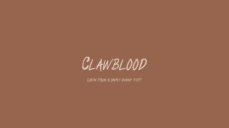 Clawblood Font