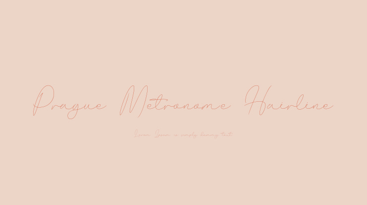 Prague Metronome Hairline Font Family