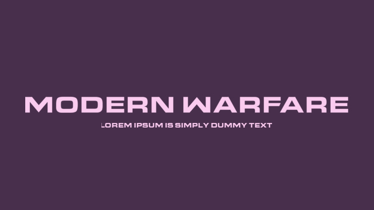 Modern Warfare Font