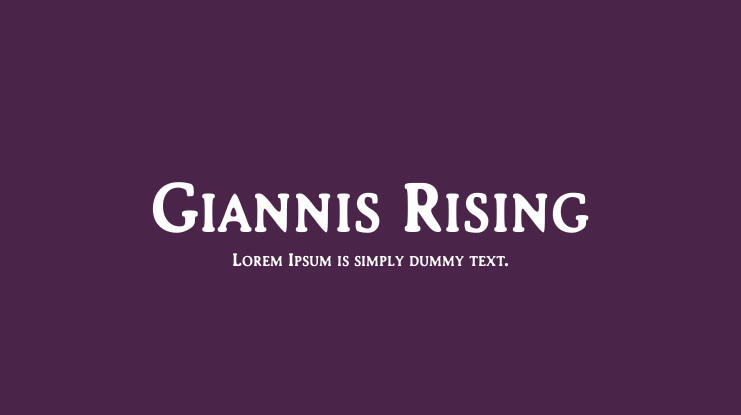Giannis Rising Font
