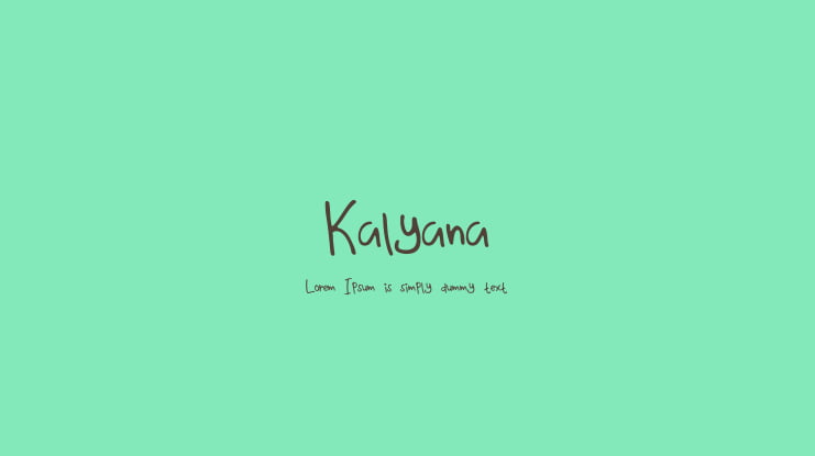 Kalyana Font