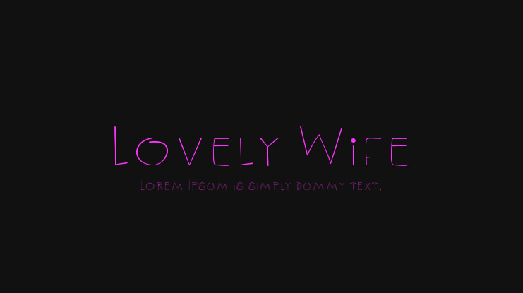 Lovely Wife Font