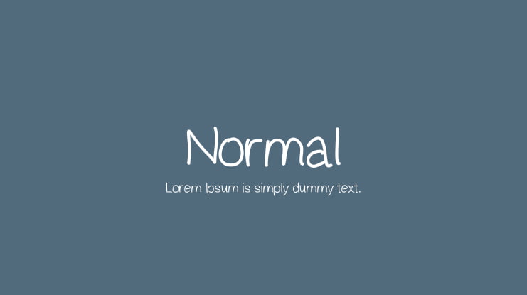 Normal Font : Download Free for Desktop & Webfont