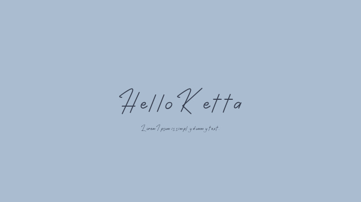 Hello Ketta Font