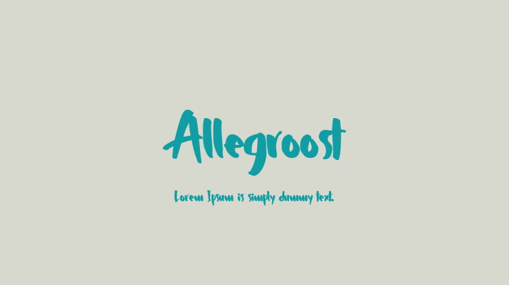 Allegroost Font