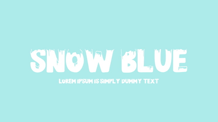 SNOW BLUE Font