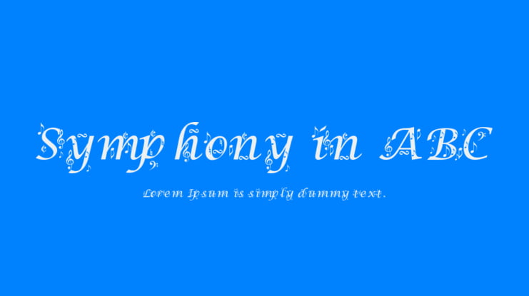 Symphony in ABC Font