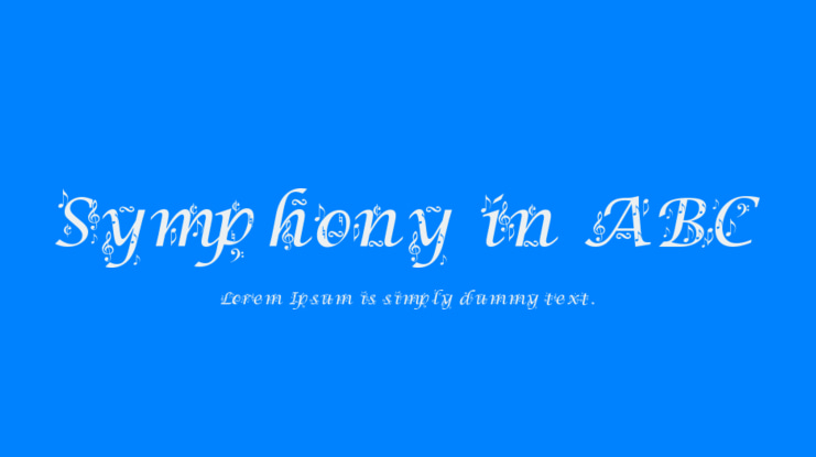 Symphony in ABC Font