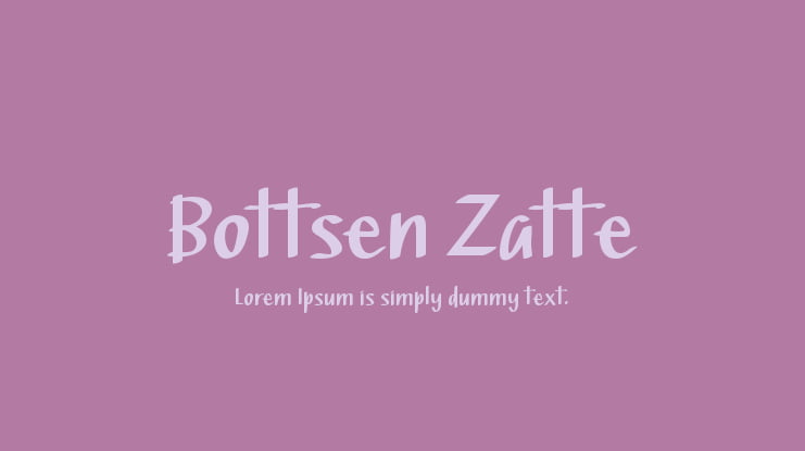 Bottsen Zatte Font