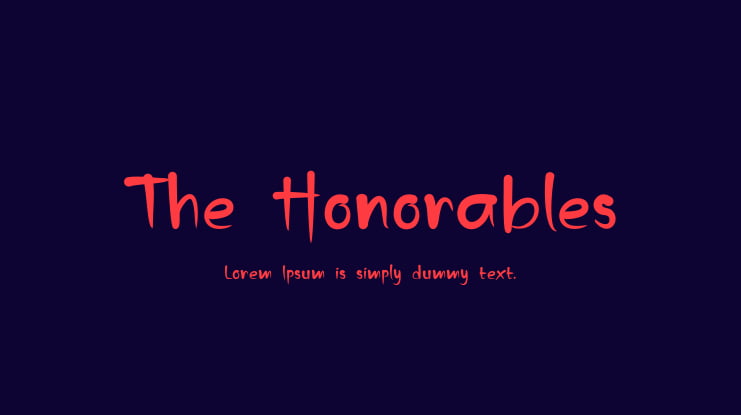 The Honorables Font
