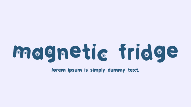 MAGNETIC FRIDGE Font