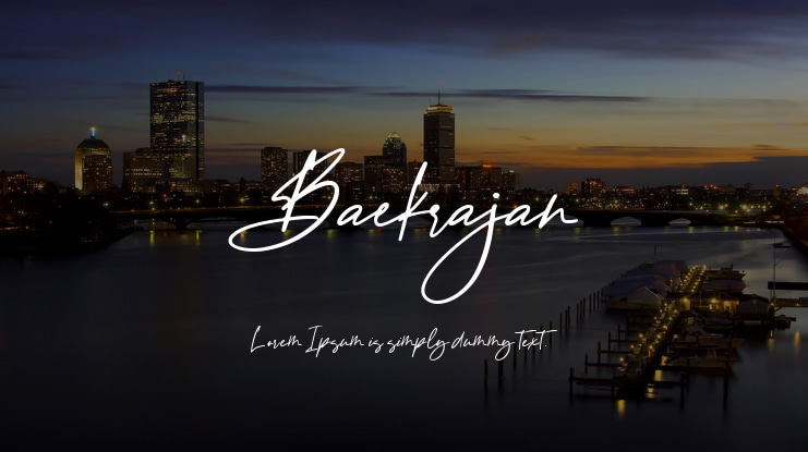Baekrajan Font