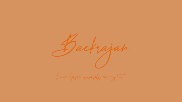 Baekrajan Font