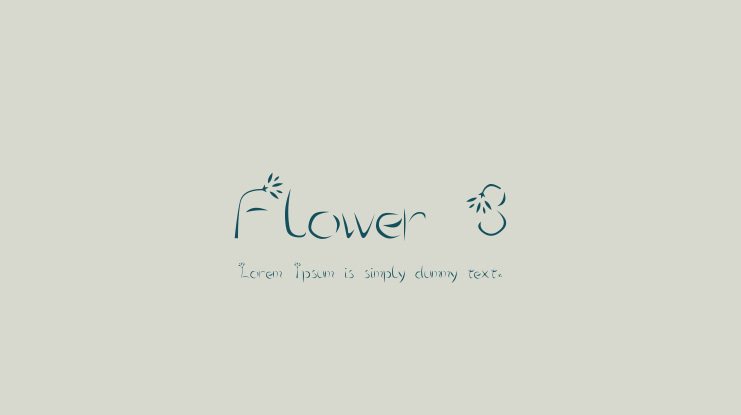 Flower 3 Font